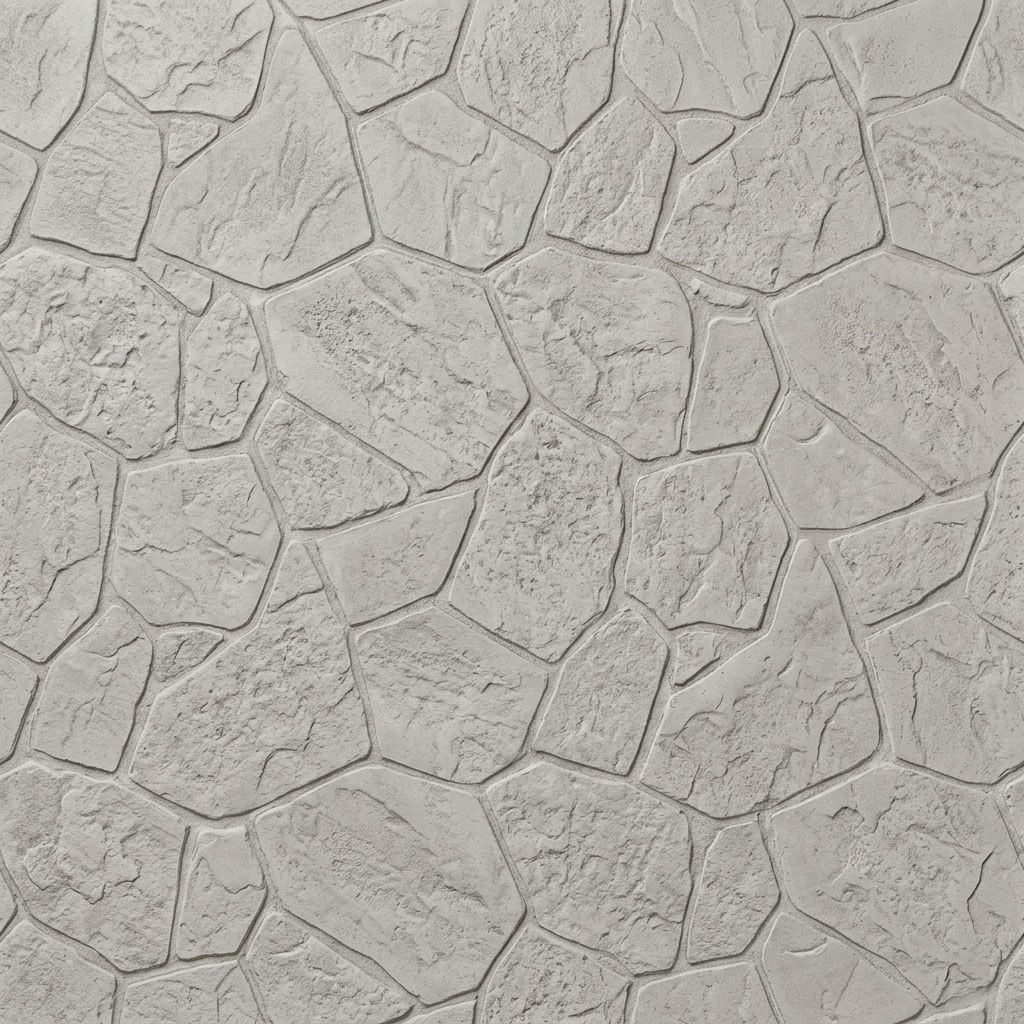 Random Stone stamped concrete